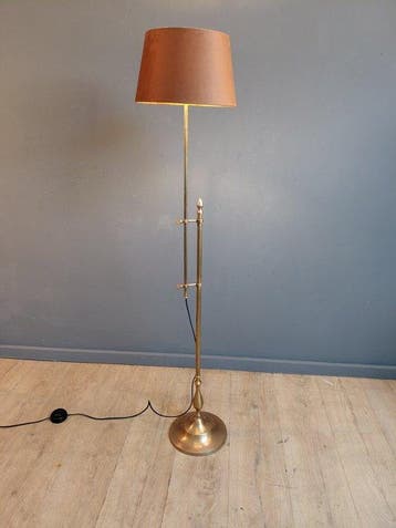 Staande lamp - Messing - Hollywood Regency-stijl, Antiek en Kunst