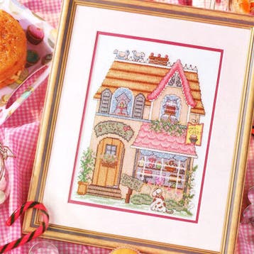 Bakkerij Winkeltje Borduurset 14CT op Wit Borduurstof, Verzenden, Nieuw