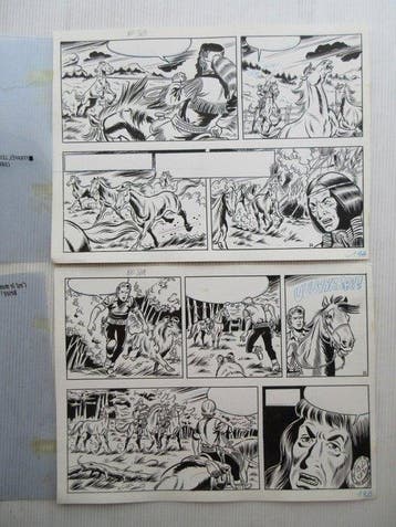 Bessy - Originele pagina (p.19) - De roodschimmel - 1, Livres, BD