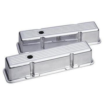 Chevrolet SB hoge Aluminium klepdeksels streep, Ophalen of Verzenden