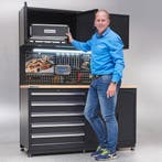 Datona Werkbank garage 160 cm - Datona - Mat zwart, Ophalen of Verzenden, Nieuw