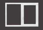 PVC raam vast-draaikiep b150xh110 cm wit stomp, Gevelraam of Ruit, 80 tot 120 cm, Nieuw, Ophalen of Verzenden