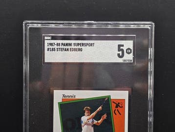 1987/88 Panini Supersport Stefan Edberg - SGC 5 - 1 Graded, Verzamelen, Nieuw