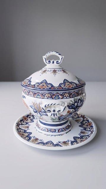 Keramis Boch - Tureen - Vieux Rhodes - Porselein -, Antiek en Kunst