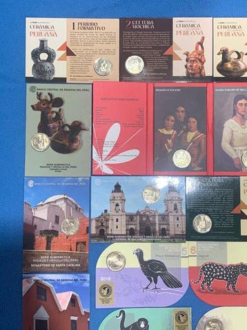 Peru. 1 Sol Various Years, Lote de 19 monedas de S./1 de la