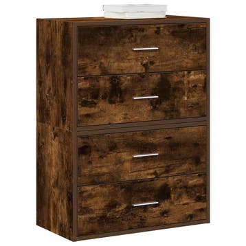 vidaXL Kasten met 4 lades 2 st 60x31x40 cm bewerkt hout, Verzenden, Nieuw