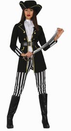 Piraten Kostuum Dames Zwart, Verzenden, Nieuw