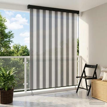 vidaXL Rolgordijn Antraciet en Wit 100 x 250 cm Stof en, Verzenden, Nieuw