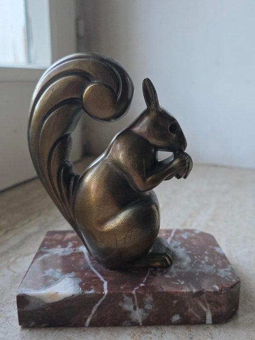 Franjou - Beeldje, Scoiattolo - 12 cm - zinklegering - 1930, Antiek en Kunst, Curiosa en Brocante