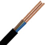 VMVL H05VV-F 3-aderige zwarte stroomkabel 3x2,5mm² 20m, Doe-het-zelf en Bouw, Elektriciteit en Kabels, Verzenden, Nieuw