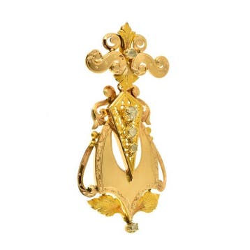 Broche - 18 carats Or jaune Diamant (Naturelle)