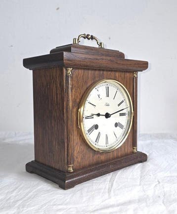 Horloge de table - Jeka - - Chêne - 1950-1960, Antiquités & Art