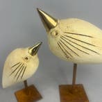 Ewa Budzowska - NO RESERVE- 2 BIRDS- (decorated 24 carat, Antiek en Kunst