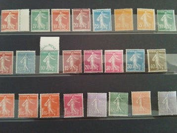 France 1906/1932 - lot timbres France cote : 510,00 euros, Gestempeld