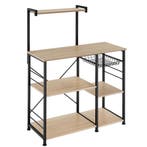 tectake Keukenrek Crawley 90x40x131,5cm - Industrieel licht, Verzenden, Nieuw