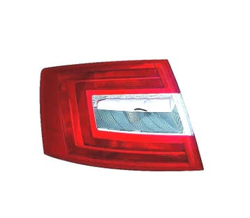FEU ARRIÈRE GAUCHE SKODA OCTAVIA 4P 13-17 BLANC ROUGE, Verzenden