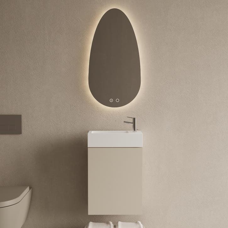 Toiletmeubel Set BWS Riga Kasjmier 40 cm Fontein Glans Wit, Doe-het-zelf en Bouw, Sanitair, Bad, Nieuw, Ophalen of Verzenden
