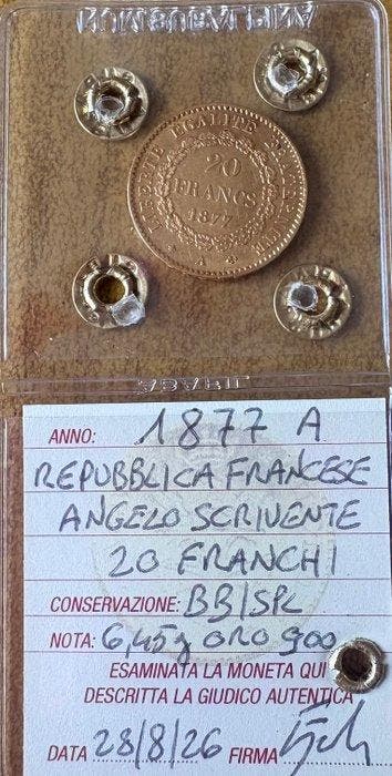 Frankrijk. 20 Francs 1877-A Génie