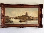 W. Th. Le Grand (XX) - Panoramisch zicht op de stad en haven, Antiek en Kunst, Kunst | Schilderijen | Klassiek