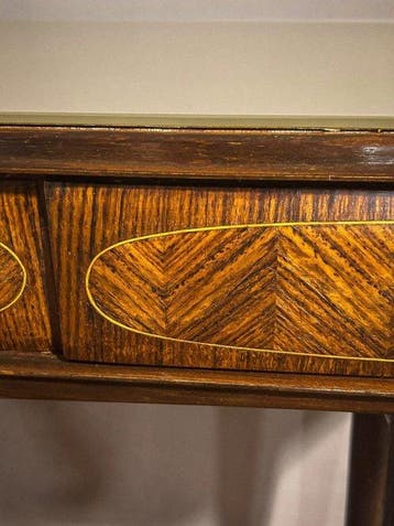 Credenza - Hout, Glas, Verguld messing - Consolle Servante