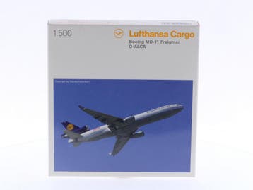 Schaal 1:500 Herpa 503570 Lufthansa Cargo Boeing MD-11 Fr..., Ophalen of Verzenden, Gebruikt