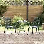vidaXL Tuinstoel 2 pcs Groen 53 x 51 x 88,5cm Aluminium, Verzenden, Nieuw