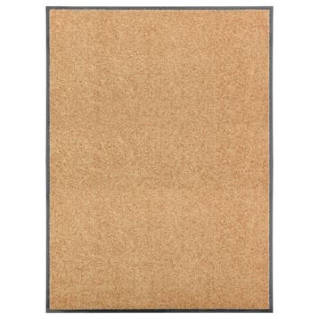 vidaXL Deurmat wasbaar 90x120 cm crème, Verzenden, Nieuw