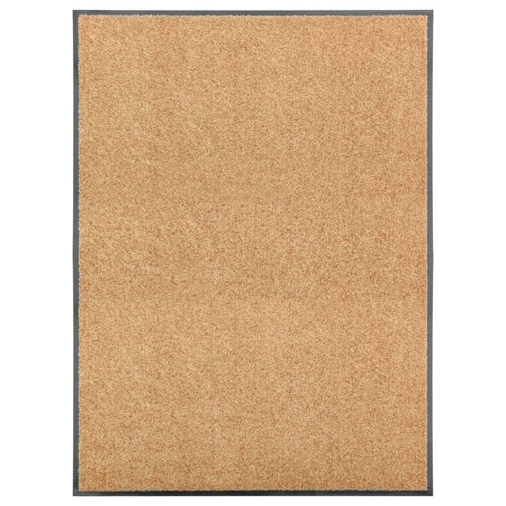 vidaXL Deurmat wasbaar 90x120 cm crème, Tuin en Terras, Deurmatten, Nieuw, Verzenden