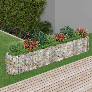vidaXL Gabion plantenbak verhoogd 330x50x50 cm, Tuin en Terras, Verzenden, Nieuw