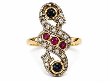 Zonder minimumprijs - Ring - 14 karaat Geel goud - 0.66ct., Handtassen en Accessoires, Nieuw
