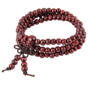 Fako Bijoux - Buddha Armband - Sandelhout - 6mm -, Handtassen en Accessoires, Armbanden, Verzenden, Nieuw