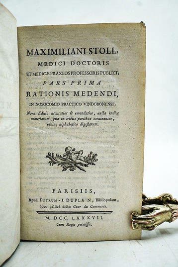 Maximiliani Stoll - Rationis medendi - 1787