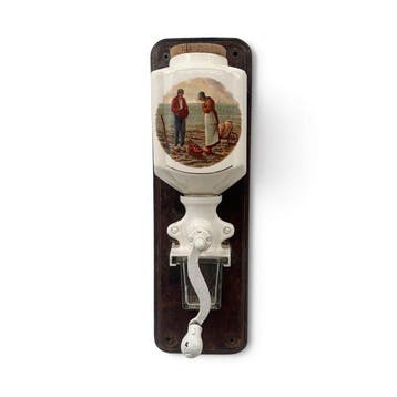 Koffiemolen - Hout, Metaal, Glas, Aardewerk - Wand, Antiquités & Art