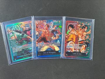 Bandai - 3 Card - One Piece - Monkey D. Luffy - Roronoa Zoro, Nieuw