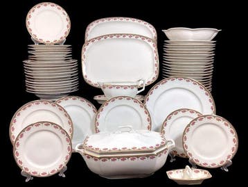 Service de table pour 12 (56) - Porcelaine - Style Liberty