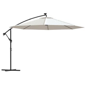 Parasol LED 350cm sable - Retour - 51% de remise, Verzenden, Nieuw