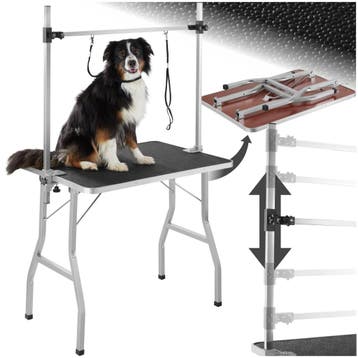 Trimtafel met twee lussen - zwart/zilver, Dieren en Toebehoren, Verzenden, Nieuw