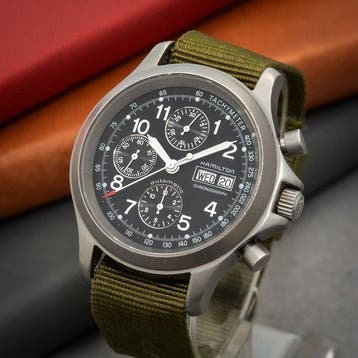 Hamilton - Lancaster Chronograph - 3826 - Heren - 2000-2010, Bijoux, Sacs & Beauté