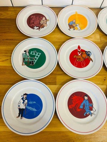 Tintin - 12 Assiette en porcelaine - 1993