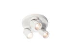 Veiling - 2x Rond GU10 Opbouwspot Armatuur triple zand wit