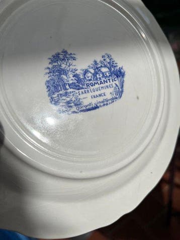 Sarreguemines - Dessertservies (15) - Keramiek - Romantische