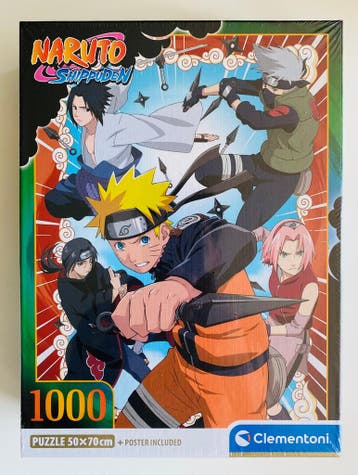 CLEMENTONI NARUTO SHIPPUDEN 1000 PUZZLE + POSTER (TOYS), Gebruikt