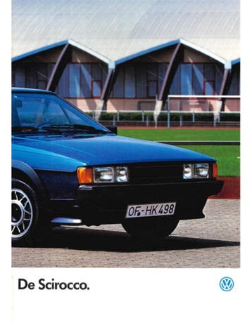 1986 VOLKSWAGEN SCIROCCO BROCHURE NEDERLANDS, Nieuw