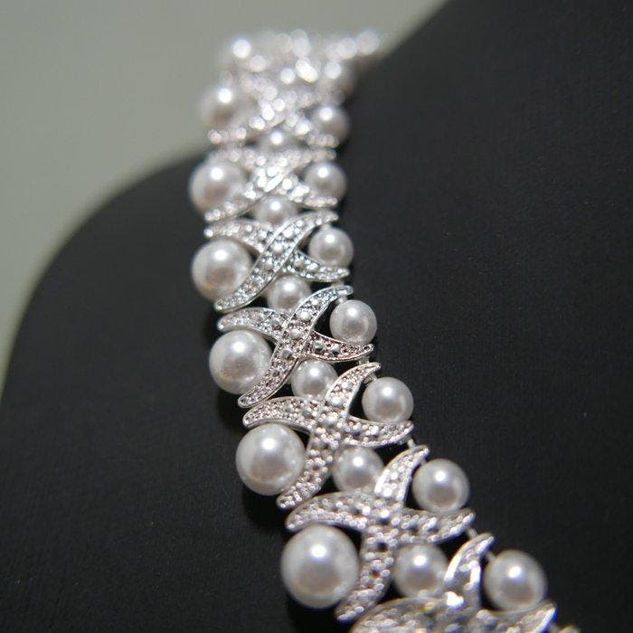 Camrose & Kross - plaqué argent - Collier - Jacqueline B., Antiquités & Art, Curiosités & Brocante