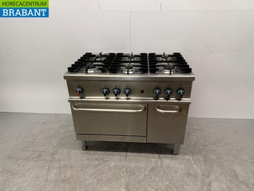 RVS Alpeninox Cuisinière à gaz 6 feux avec four 105 cm GAZ +, Articles professionnels, Verzenden