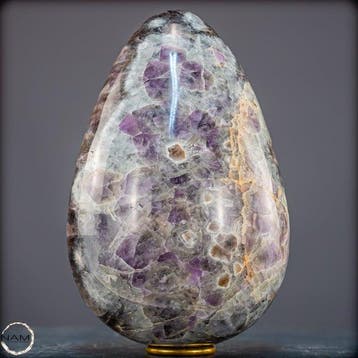 Elegante Chevron-Amethyst-ei – harmonische paarse-witte