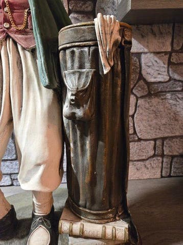 Peter Mook - Statue, Rainy day golfer by Peter Mook - 87 cm