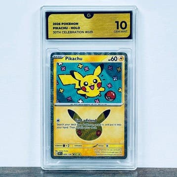 Pokémon Graded card - Pikachu 029 - 30th Anniversary –, Nieuw