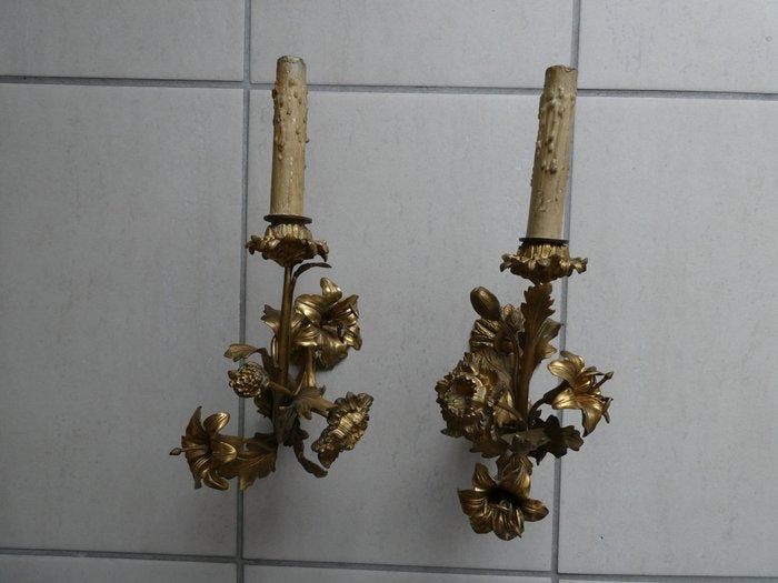 Lampe murale (2) - Bronze, Antiquités & Art, Curiosités & Brocante