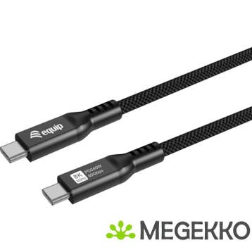 Equip 128442 USB-kabel USB4 Gen 4x2 2 m USB C Zwart, Verzenden